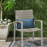 Outdoor Decor by Commonwealth Solid Olefin Textured Lumbar Outdoor Pillow Cover 14" x 26" Blue (Cover Only)