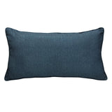 Outdoor Decor by Commonwealth Solid Olefin Textured Lumbar Outdoor Pillow Cover 14" x 26" Blue (Cover Only)