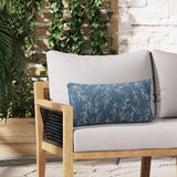 Outdoor Decor by Commonwealth Printed Lumbar Outdoor Pillow Cover 14" x 26" Blue (Cover Only)
