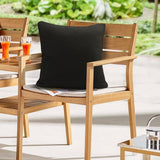 Outdoor Decor by Commonwealth Solid Olefin Textured Outdoor Pillow Cover 18" x 18" Black (Cover Only)