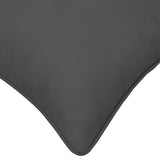 Outdoor Decor by Commonwealth Solid Olefin Textured Outdoor Pillow Cover 18" x 18" Black (Cover Only)