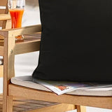 Outdoor Decor by Commonwealth Solid Olefin Textured Outdoor Pillow Cover 18" x 18" Black (Cover Only)