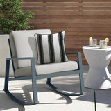 Outdoor Decor by Commonwealth Printed Stripe Outdoor Pillow Cover 18" x 18" Black (Cover Only)