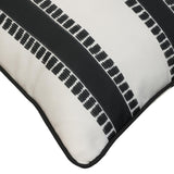 Outdoor Decor by Commonwealth Printed Stripe Outdoor Pillow Cover 18" x 18" Black (Cover Only)