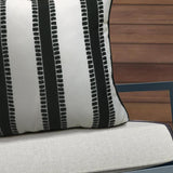 Outdoor Decor by Commonwealth Printed Stripe Outdoor Pillow Cover 18" x 18" Black (Cover Only)