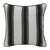 Outdoor Decor by Commonwealth Printed Stripe Outdoor Pillow Cover 18" x 18" Black (Cover Only)