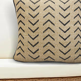 Outdoor Decor by Commonwealth Embroidered Raffia Outdoor Pillow Cover 18" x 18" Black (Cover Only)