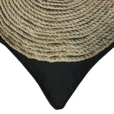 Outdoor Decor by Commonwealth Raffia Printed Outdoor Pillow Cover 18" x 18" Black (Cover Only)