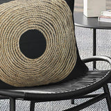 Outdoor Decor by Commonwealth Raffia Printed Outdoor Pillow Cover 18" x 18" Black (Cover Only)