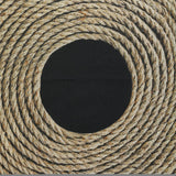 Outdoor Decor by Commonwealth Raffia Printed Outdoor Pillow Cover 18" x 18" Black (Cover Only)