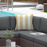 Outdoor Decor by Commonwealth Stripe Printed Outdoor Pillow Cover 18" x 18" Multi (Cover Only)