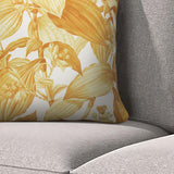 Outdoor Decor by Commonwealth Yellow Plant Print Outdoor Pillow Cover 18" x 18" Multi (Cover Only)