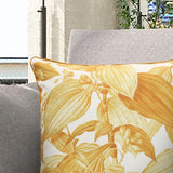 Outdoor Decor by Commonwealth Yellow Plant Print Outdoor Pillow Cover 18" x 18" Multi (Cover Only)