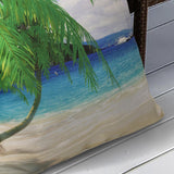 Outdoor Decor by Commonwealth Beach Print Large Outdoor Pillow Cover 24" x 24" Multi (Cover Only)