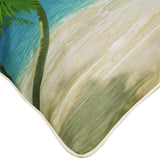 Outdoor Decor by Commonwealth Beach Print Large Outdoor Pillow Cover 24" x 24" Multi (Cover Only)