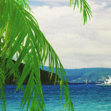 Outdoor Decor by Commonwealth Beach Print Large Outdoor Pillow Cover 24" x 24" Multi (Cover Only)