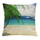 Outdoor Decor by Commonwealth Beach Print Large Outdoor Pillow Cover 24" x 24" Multi (Cover Only)
