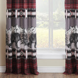 Greenland Home Fashions Timberline Curtain Panel Set - 84x84", Red