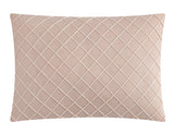 NY&C Home Trinity 5 Piece Cotton Blend Comforter Set Jacquard Interlaced Geometric Pattern Design Bedding - Decorative Pillows Shams Included, King, Blush - King