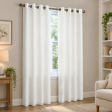Commonwealth Thermavoile Rhapsody Lined European Voile Grommet Panel - Ivory