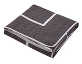 Chic Home Antoine Geometrical Design Elegant 8 Pieces Quilted Bed In A Bag Sheet Set Decorative Pillows & Shams Grey