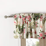 Greenland Home Fashion Butterflies High Quality Ready Made Polyester Fabric Window Curtain Valance - Multi 84x14"