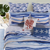 Barefoot Bungalow Crystal Cove Quilt and Pillow Sham Set - Blue