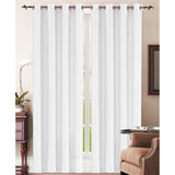 Simple Elegance Luxury Faux Silk Window Curtain Panel 54x84" White - 54x84" White