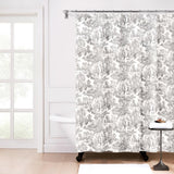 Ellis Curtain Victoria Park Toile Precise Patterned High Quality Water Proof Bathroom Shower Curtain - 70x72", Gray