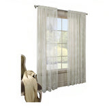 Commonwealth Habitat Mona Lisa Jacquard Lace Tailored Sheer Panel - 56x54"
