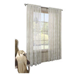 Commonwealth Habitat Mona Lisa Jacquard Lace Tailored Sheer Panel - 56x54"