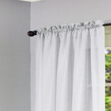 Habitat Cote d'Azure Sheer Rod Pocket Windows or Outdoor Living Space Traditional Style Insulated Curtain Panel 56" x 95" White