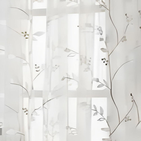Commonwealth Habitat Venice An Embroidered Sheer Tailored Window Panel - White