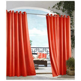 Commonwealth Home Fashion Outdoor Decor Gazebo 50 X 96 Solid Grommet Top Window Panel Tangerine