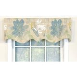 Linen Floral Regal 3" Rod Pocket Window Valance 50" x 17" Natural by RLF Home