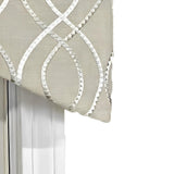 Fast Driver Cornice 3" Rod Pocket Window Valance 50" x 17" Pearl by RLF Home