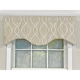 Fast Driver Cornice 3" Rod Pocket Window Valance 50" x 17" Pearl by RLF Home