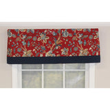 Gianna Banded 3in Rod Pocket Contrast Bottom Banding Valance 50in x 16in by RLF Home