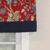 Gianna Banded 3in Rod Pocket Contrast Bottom Banding Valance 50in x 16in by RLF Home