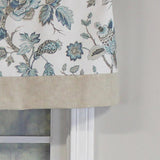 Gianna Banded 3in Rod Pocket Contrast Bottom Banding Valance 50in x 16in by RLF Home