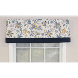 Gianna Banded 3in Rod Pocket Contrast Bottom Banding Valance 50in x 16in by RLF Home