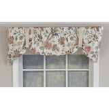 Gianna Suspender 3in Rod Pocket Ribbon Tie Window Valance 50in x 17in by RLF Home