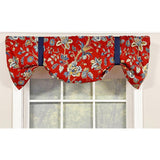 Gianna Suspender 3in Rod Pocket Ribbon Tie Window Valance 50in x 17in by RLF Home