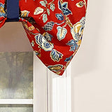 Gianna Suspender 3in Rod Pocket Ribbon Tie Window Valance 50in x 17in by RLF Home