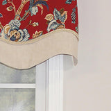 Gianna Glory 3in Rod Pocket Layered Window Valance 50in x 16in by RLF Home