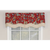 Gianna Glory 3in Rod Pocket Layered Window Valance 50in x 16in by RLF Home