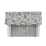 Gianna Petticoat 3in Rod Pocket Contrast Bottom Fabric Valance 50in x 15in by RLF Home