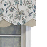 Gianna Petticoat 3in Rod Pocket Contrast Bottom Fabric Valance 50in x 15in by RLF Home