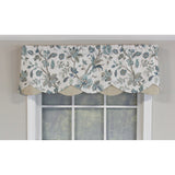 Gianna Petticoat 3in Rod Pocket Contrast Bottom Fabric Valance 50in x 15in by RLF Home