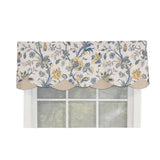Gianna Petticoat 3in Rod Pocket Contrast Bottom Fabric Valance 50in x 15in by RLF Home